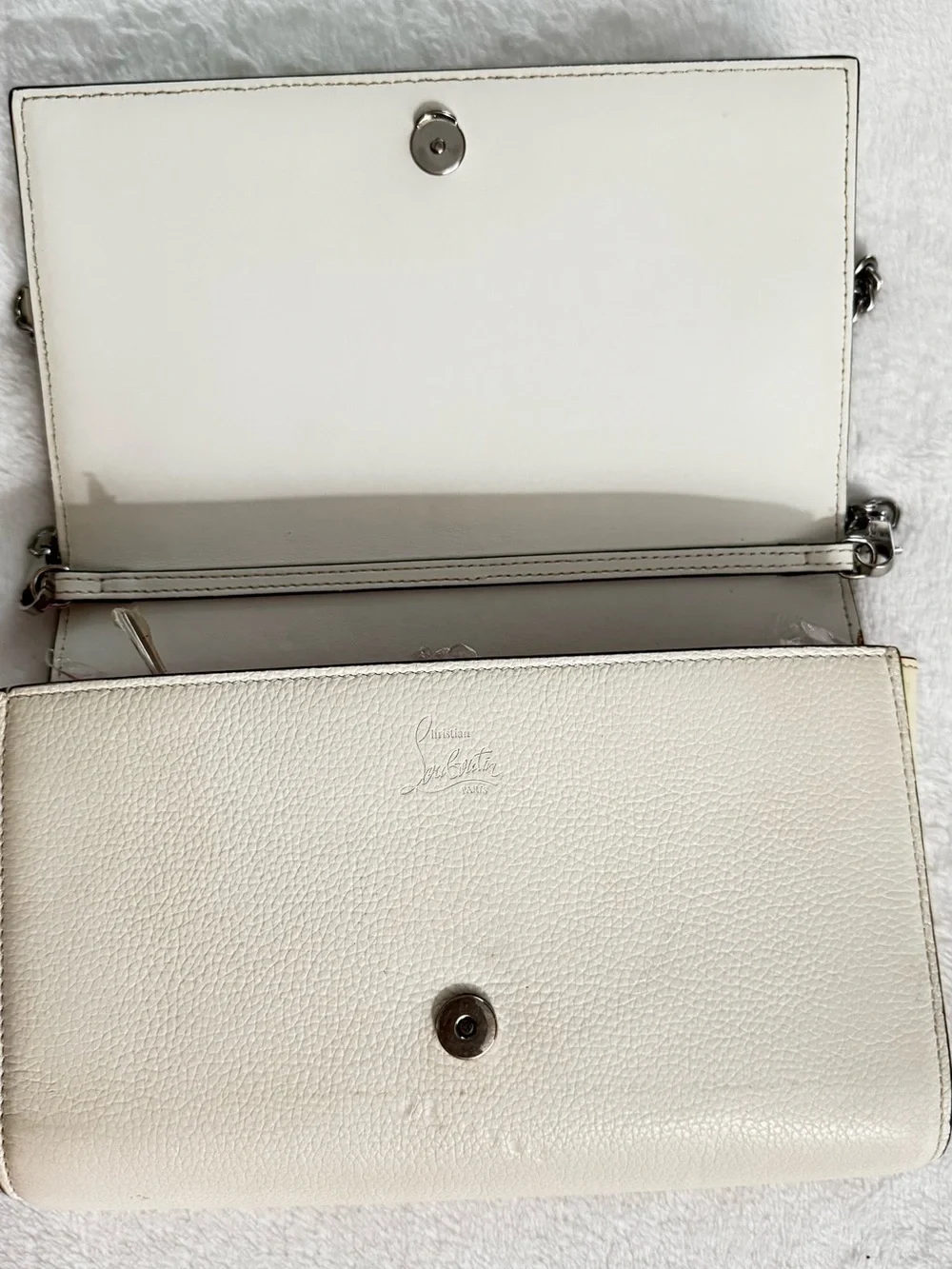 Christian Louboutin Crossbody Bag Purse Fold-Over Spike Clutch